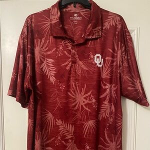 Colosseum Men's Maroon Tropical Polo